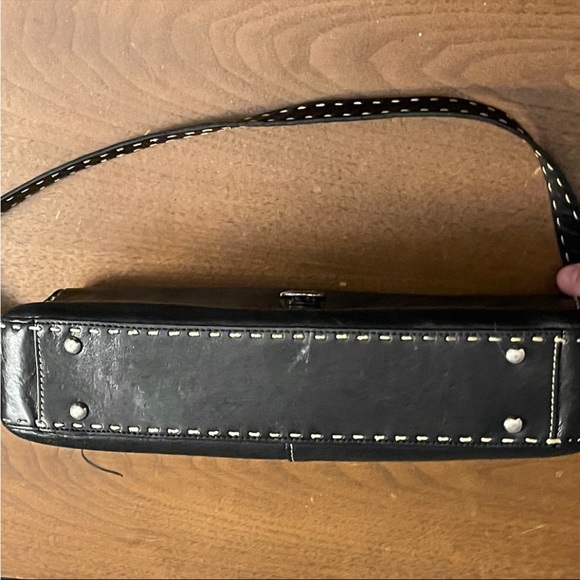 Black Leather Satchel by El Portal - Great Used Condition! - Picture 10 of 11